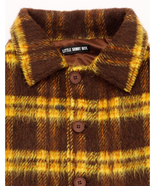 Little sunny bite(リトルサニーバイト)の「【RS】【Little sunny bite】check jacket(その他アウター・レディース・ブラウン・SMALL)」の4枚目の写真