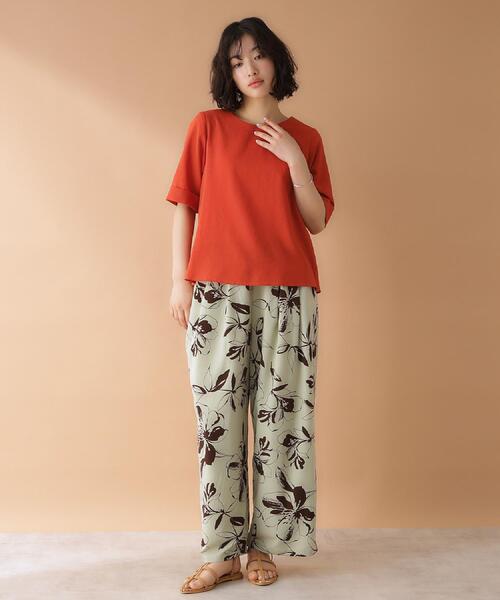 THE SHOP TK （ザ ショップ ティーケー ）の「麻調ブラウス【シワになりにくい/洗える】（シャツ/ブラウス・レディース・グリーン/スミクロ/ベージュ/オレンジ/アイボリー系2・12/13）」の10枚目の写真