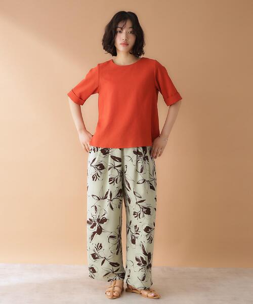 THE SHOP TK （ザ ショップ ティーケー ）の「麻調ブラウス【シワになりにくい/洗える】（シャツ/ブラウス・レディース・グリーン/スミクロ/ベージュ/オレンジ/アイボリー系2・12/13）」の11枚目の写真