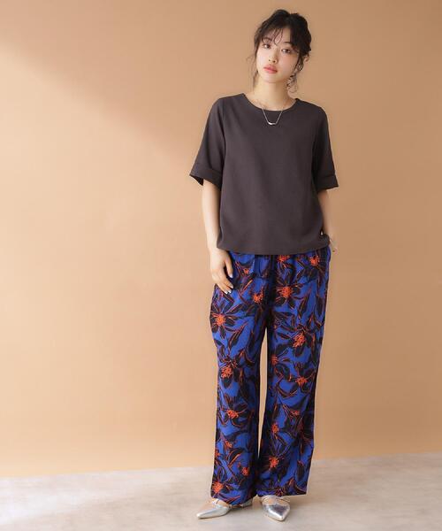 THE SHOP TK （ザ ショップ ティーケー ）の「麻調ブラウス【シワになりにくい/洗える】（シャツ/ブラウス・レディース・グリーン/スミクロ/ベージュ/オレンジ/アイボリー系2・12/13）」の14枚目の写真