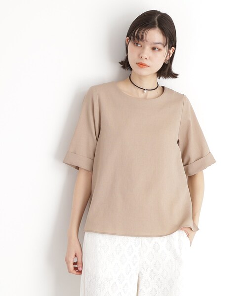 THE SHOP TK （ザ ショップ ティーケー ）の「麻調ブラウス【シワになりにくい/洗える】（シャツ/ブラウス・レディース・グリーン/スミクロ/ベージュ/オレンジ/アイボリー系2・12/13）」の20枚目の写真