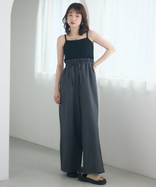 RETRO GIRL（レトロガール）の「【新色追加】メランジリブカップ付インナー（キャミソール・レディース・イエロー/ブラック/ナチュラル/オレンジ/ブラック系その他・FREE）」の7枚目の写真