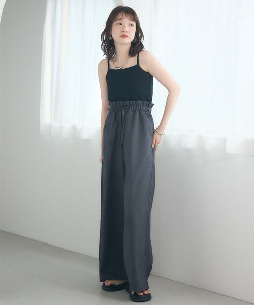 RETRO GIRL（レトロガール）の「【新色追加】メランジリブカップ付インナー（キャミソール・レディース・イエロー/ブラック/ナチュラル/オレンジ/ブラック系その他・FREE）」の8枚目の写真