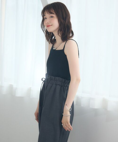 RETRO GIRL（レトロガール）の「【新色追加】メランジリブカップ付インナー（キャミソール・レディース・イエロー/ブラック/ナチュラル/オレンジ/ブラック系その他・FREE）」の12枚目の写真