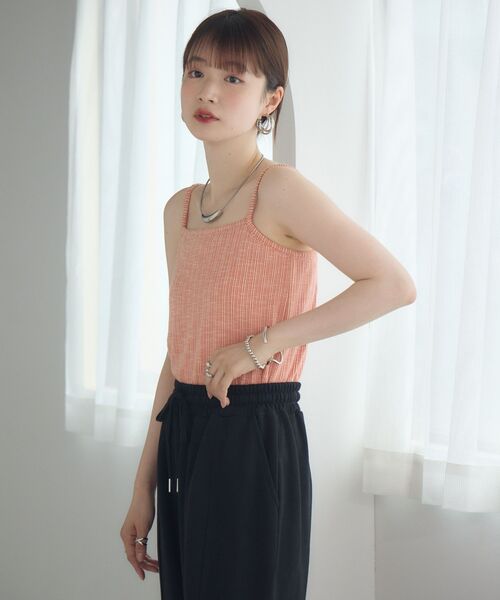 RETRO GIRL（レトロガール）の「【新色追加】メランジリブカップ付インナー（キャミソール・レディース・イエロー/ブラック/ナチュラル/オレンジ/ブラック系その他・FREE）」の18枚目の写真