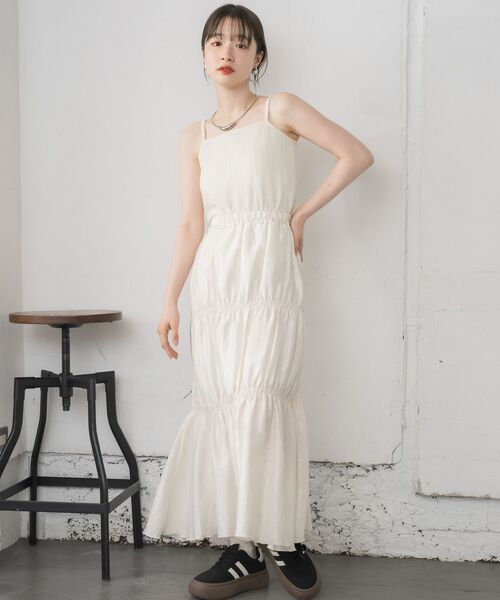 RETRO GIRL（レトロガール）の「【新色追加】メランジリブカップ付インナー（キャミソール・レディース・イエロー/ブラック/ナチュラル/オレンジ/ブラック系その他・FREE）」の22枚目の写真