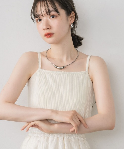 RETRO GIRL（レトロガール）の「【新色追加】メランジリブカップ付インナー（キャミソール・レディース・イエロー/ブラック/ナチュラル/オレンジ/ブラック系その他・FREE）」の4枚目の写真