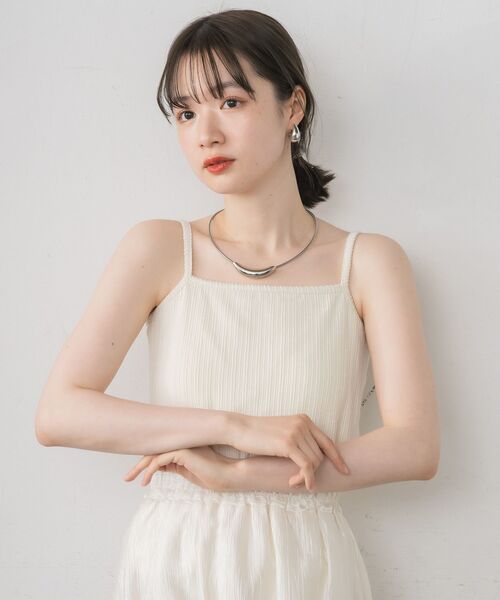 RETRO GIRL（レトロガール）の「【新色追加】メランジリブカップ付インナー（キャミソール・レディース・イエロー/ブラック/ナチュラル/オレンジ/ブラック系その他・FREE）」の6枚目の写真