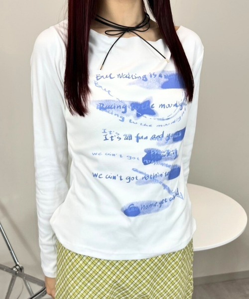 sevens(セブンズ)の「【sevens】TEE ミニロゴスプレーロンT(Tシャツ/カットソー・レディース・ホワイト・FREE)」の8枚目の写真