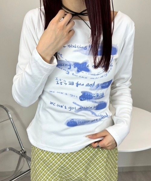 sevens(セブンズ)の「【sevens】TEE ミニロゴスプレーロンT(Tシャツ/カットソー・レディース・ホワイト・FREE)」の9枚目の写真