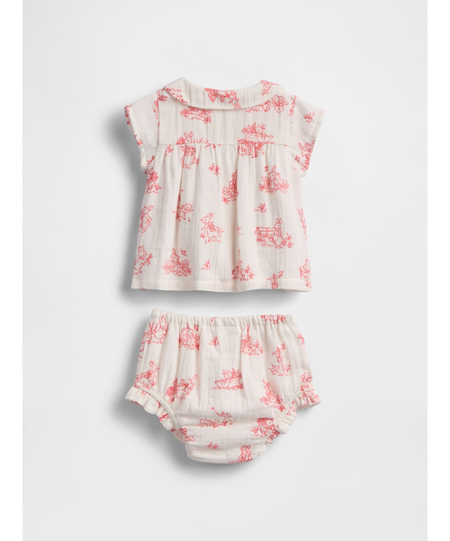 GAP(ギャップ)の「ピーターラビット(TM)クリンクルガーゼ コーデセット (ベビー)(セットアップ・キッズ・オフホワイト・80cm/90cm/70cm/60cm)」の2枚目の写真