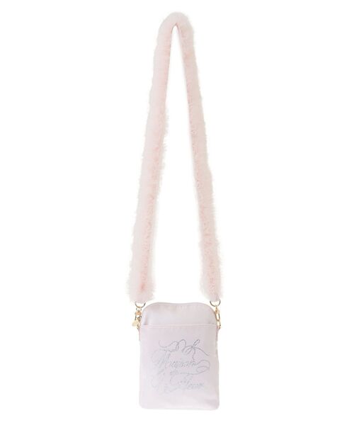 Maison de FLEUR(メゾンドフルール)の「チュールハンドルラインストーンポシェット(ショルダーバッグ・レディース・ピンク/ブラック・FREE)」の14枚目の写真