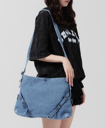 セール】Belt Design Denim Shoulder Bag / ベルトデザイン デニム