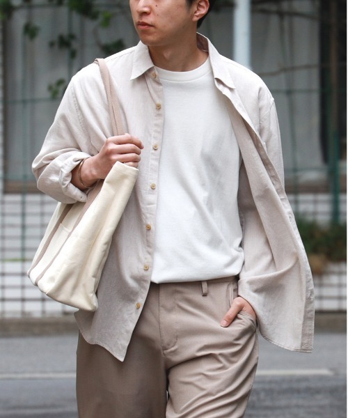 綿麻レギュラー ナチュラルシャツ セール】【BACK NUMBER】綿麻レギュラーシャツ（シャツ/ブラウス