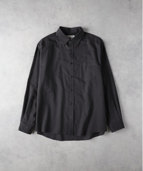 BACK NUMBER（バックナンバー）の「【BACK NUMBER】綿麻レギュラーシャツ（シャツ/ブラウス・メンズ・ブラウン/ベージュ/ネイビー/サックスブルー/オフホワイト/ダークグレー・S/XL/L/M）」の8枚目の写真