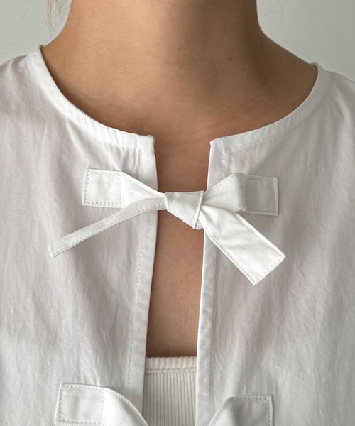 CANAL JEAN（キャナルジーン）の「diggity　パフスリーブブラウス（シャツ/ブラウス・レディース・ホワイト/ブラック・ONE SIZE）」の12枚目の写真