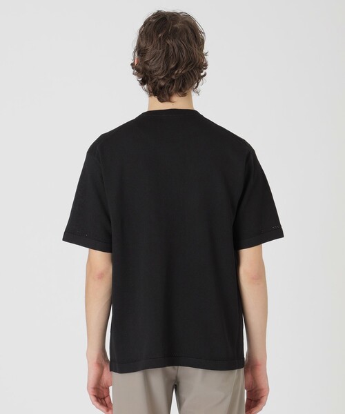 BLACK LABEL CRESTBRIDGE(ブラックレーベル・クレストブリッジ)の「ハイツイストシャドーチェックニットTシャツ(Tシャツ/カットソー・メンズ・レッド系その他/ネイビー/ブラック・M/L)」の6枚目の写真