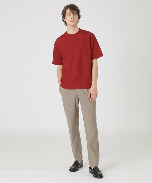 BLACK LABEL CRESTBRIDGE(ブラックレーベル・クレストブリッジ)の「ハイツイストシャドーチェックニットTシャツ(Tシャツ/カットソー・メンズ・レッド系その他/ネイビー/ブラック・M/L)」の9枚目の写真