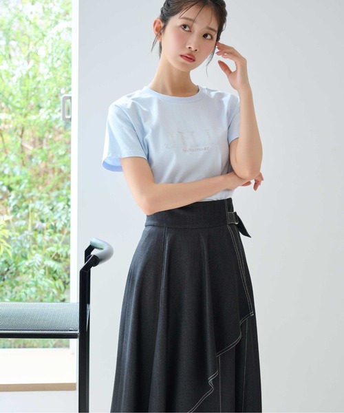 JILL by JILL STUART（ジルバイジルスチュアート）の「◇ホットフィットロゴTシャツ（Tシャツ/カットソー・レディース・ブルー/ピンク/ホワイト/ブラック・FREE）」の5枚目の写真