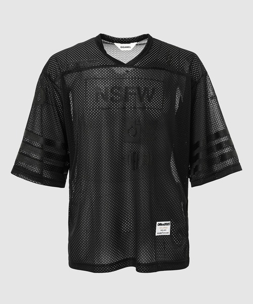 DIGAWEL(ディガウェル)の「Mesh football T-shirt(Tシャツ/カットソー・メンズ・ブラック/ネイビー・2)」の2枚目の写真