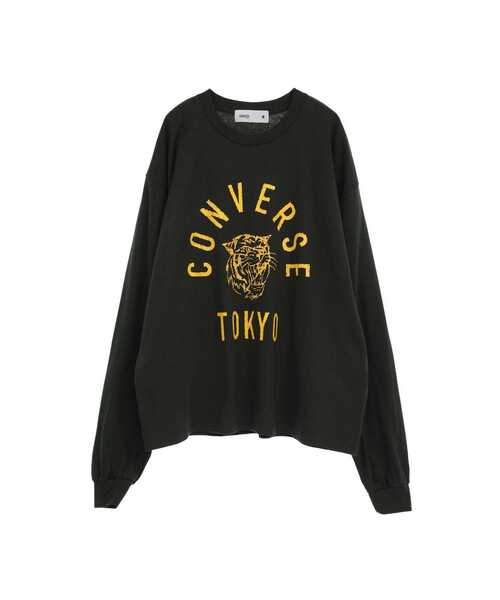 CONVERSE TOKYO（コンバーストウキョウ）の「【限定展開】TIGER LOGO PRINT LONG SLEEVE TEE（Tシャツ/カットソー・レディース・ブラック/ホワイト/グリーン・MEDIUM/SMALL）」の3枚目の写真
