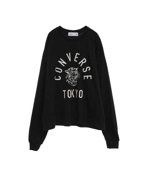 CONVERSE TOKYO（コンバーストウキョウ）の「【限定展開】TIGER LOGO PRINT LONG SLEEVE TEE（Tシャツ/カットソー・レディース・ブラック/ホワイト/グリーン・MEDIUM/SMALL）」の2枚目の写真