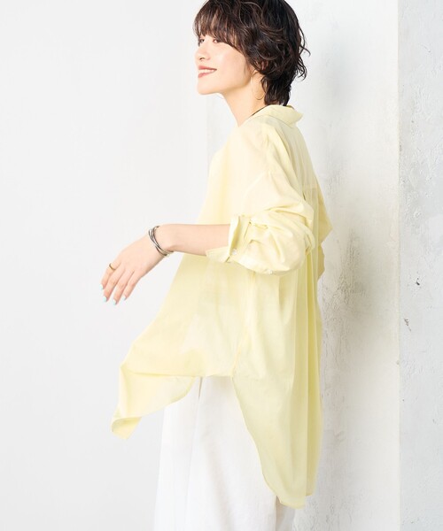 ブラウス シャツ 「WEB限定」MY STANDARD シアーシャツ レディース セール】◇【WEB限定】MY STANDARD シアーシャツ（シャツ