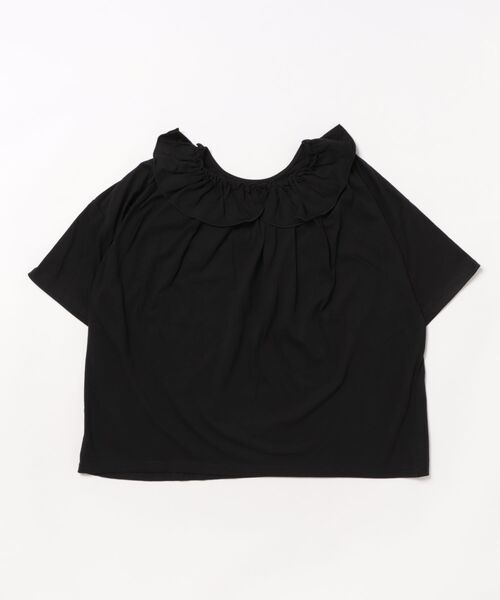 LOWRYS FARM(ローリーズファーム)の「2WAYフリルプルオーバー 450506(Tシャツ/カットソー・キッズ・ブラック/アイボリー/ピンク/ブルー・130cm/150cm/110cm/140cm/120cm)」の5枚目の写真