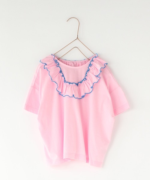 LOWRYS FARM(ローリーズファーム)の「2WAYフリルプルオーバー 450506(Tシャツ/カットソー・キッズ・ブラック/アイボリー/ピンク/ブルー・130cm/150cm/110cm/140cm/120cm)」の4枚目の写真