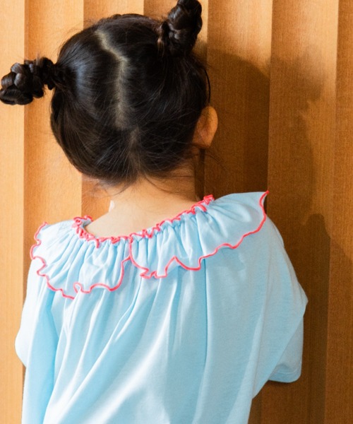 LOWRYS FARM(ローリーズファーム)の「2WAYフリルプルオーバー 450506(Tシャツ/カットソー・キッズ・ブラック/アイボリー/ピンク/ブルー・130cm/150cm/110cm/140cm/120cm)」の20枚目の写真