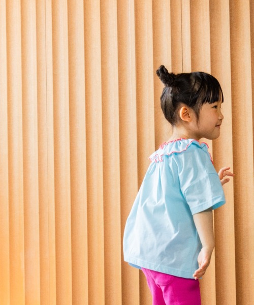 LOWRYS FARM(ローリーズファーム)の「2WAYフリルプルオーバー 450506(Tシャツ/カットソー・キッズ・ブラック/アイボリー/ピンク/ブルー・130cm/150cm/110cm/140cm/120cm)」の19枚目の写真