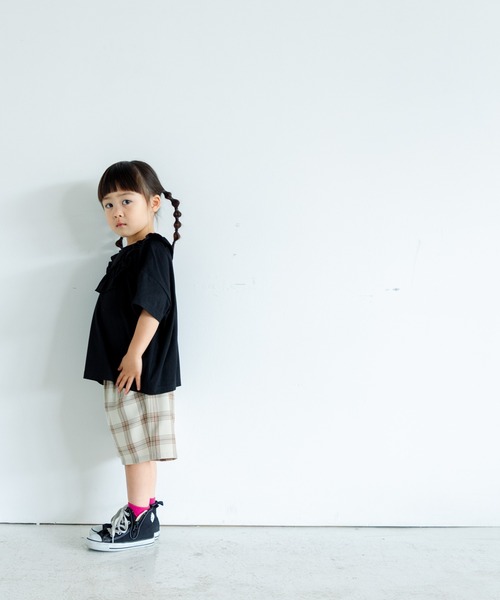 LOWRYS FARM(ローリーズファーム)の「2WAYフリルプルオーバー 450506(Tシャツ/カットソー・キッズ・ブラック/アイボリー/ピンク/ブルー・130cm/150cm/110cm/140cm/120cm)」の8枚目の写真