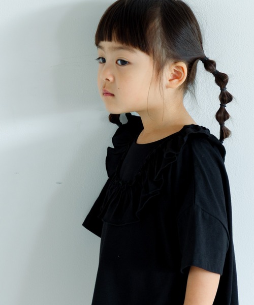 LOWRYS FARM(ローリーズファーム)の「2WAYフリルプルオーバー 450506(Tシャツ/カットソー・キッズ・ブラック/アイボリー/ピンク/ブルー・130cm/150cm/110cm/140cm/120cm)」の9枚目の写真