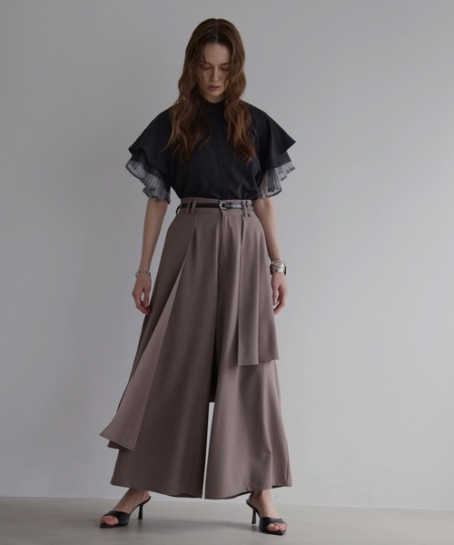 本日限定価格Immatereal イマテリアル　パンツ Wrap Layer Asymmetry Pants（その他パンツ）｜MIELI INVARIANT