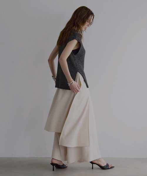 MIELI INVARIANT（ミエリインヴァリアント）の「Wrap Layer Asymmetry Pants（その他パンツ・レディース・ブラック/ブラウン系/ベージュ系・SMALL/MEDIUM）」の19枚目の写真