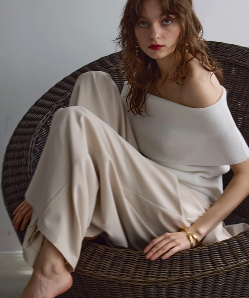 MIELI INVARIANT（ミエリインヴァリアント）の「Wrap Layer Asymmetry Pants（その他パンツ・レディース・ブラック/ブラウン系/ベージュ系・SMALL/MEDIUM）」の21枚目の写真