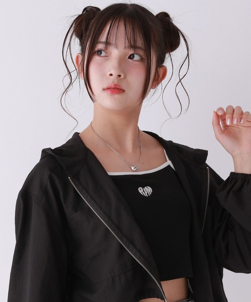 repipi armario（レピピ アルマリオ）の「ハートシシュウショートキャミ（キャミソール・キッズ・レッド系その他/ブラック/オレンジ系その他・MEDIUM/SMALL/LARGE）」の15枚目の写真