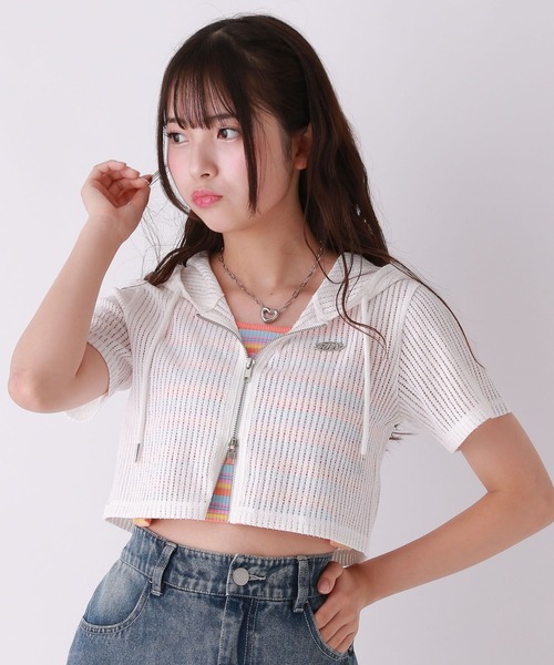 repipi armario（レピピ アルマリオ）の「ハートシシュウショートキャミ（キャミソール・キッズ・レッド系その他/ブラック/オレンジ系その他・MEDIUM/SMALL/LARGE）」の4枚目の写真