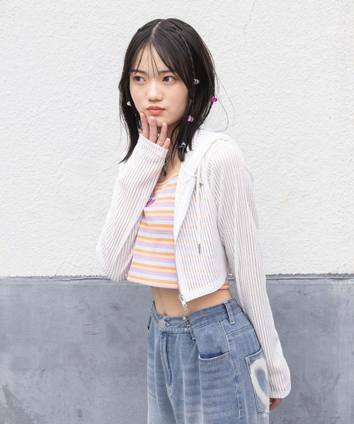 repipi armario（レピピ アルマリオ）の「ハートシシュウショートキャミ（キャミソール・キッズ・レッド系その他/ブラック/オレンジ系その他・MEDIUM/SMALL/LARGE）」の10枚目の写真