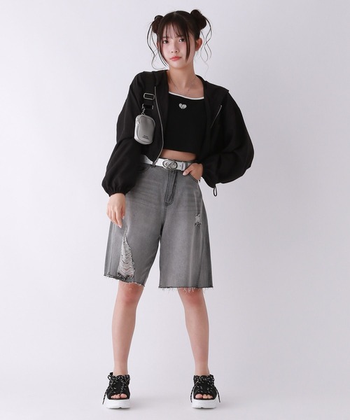 repipi armario（レピピ アルマリオ）の「ハートシシュウショートキャミ（キャミソール・キッズ・レッド系その他/ブラック/オレンジ系その他・MEDIUM/SMALL/LARGE）」の13枚目の写真