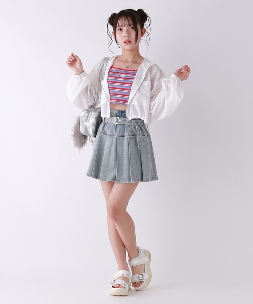 repipi armario（レピピ アルマリオ）の「ハートシシュウショートキャミ（キャミソール・キッズ・レッド系その他/ブラック/オレンジ系その他・MEDIUM/SMALL/LARGE）」の14枚目の写真