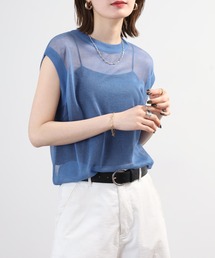 Pole Pole（ポレポレ）の「pole pole. 麻混シアーニットプルオーバー（Tシャツ/カットソー）」