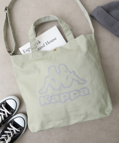 Kappa(カッパ)の「kappa ポイントプリント2WAYトートバッグ(トートバッグ・メンズ・ミント/ラベンダー/アイボリー・FREE)」の3枚目の写真