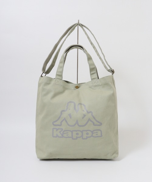 Kappa(カッパ)の「kappa ポイントプリント2WAYトートバッグ(トートバッグ・メンズ・ミント/ラベンダー/アイボリー・FREE)」の4枚目の写真