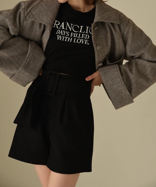 RANCLIC(ランクリック)の「ビッグベルトショートパンツ(その他パンツ・レディース・カーキブラウン/グレー/ブラック・FREE)」の9枚目の写真