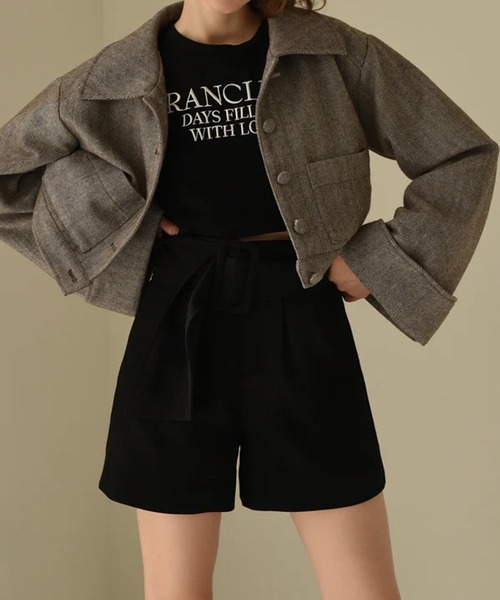 RANCLIC(ランクリック)の「ビッグベルトショートパンツ(その他パンツ・レディース・カーキブラウン/グレー/ブラック・FREE)」の10枚目の写真