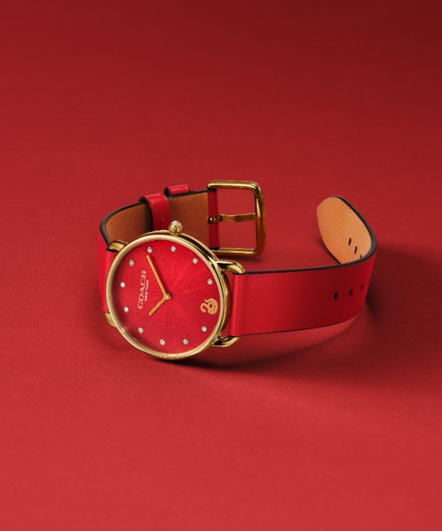COACH(コーチ)の「【COACH】 コーチ ELLIOT レディース ウォッチ(アナログ腕時計・レディース・レッド・FREE)」の1枚目の写真