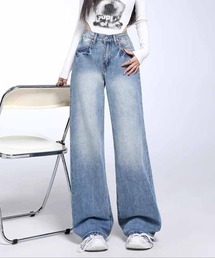 デニムパンツ レディース ワイドパンツ