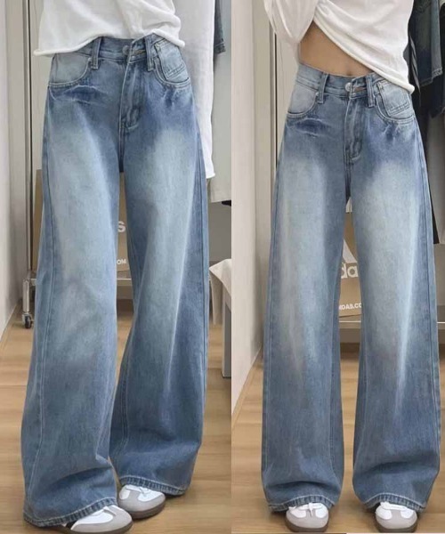shoppinggo(ショッピングゴー)の「デニムパンツ レディース ワイドパンツ(デニムパンツ・レディース・ブルー系その他2/ライトブルー・L/M)」の7枚目の写真