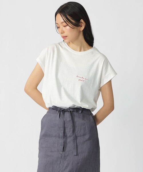 ECOALF(エコアルフ)の「NAMUR BECAUSE Tシャツ / NAMURALF T-SHIRT WOMAN(Tシャツ/カットソー・レディース・グレー/ホワイト/ベージュ系その他2・FREE)」の4枚目の写真